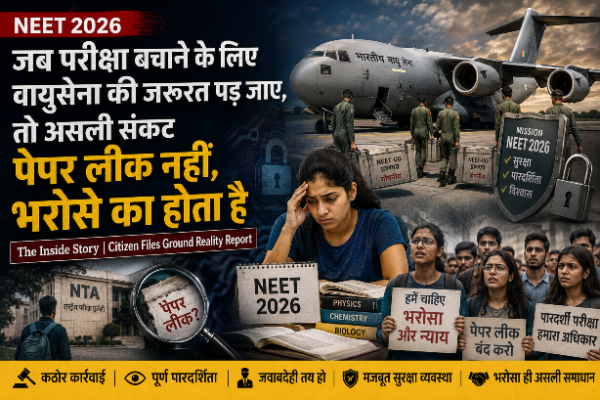 NEET 2026: जब परीक्षा बचाने के लिए वायुसेना की जरूरत पड़ जाए, तो असली संकट पेपर लीक नहीं, भरोसे का होता है
